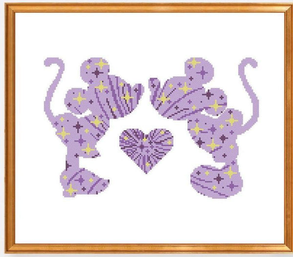 Allure - Gifts & Designs Cross Stitch Kits Mickey & Minnie - Cross Stitch Kit