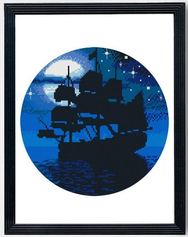 Allure - Gifts & Designs Cross Stitch Kits Midnight Ship - Cross Stitch Kit