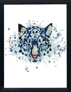 Allure - Gifts & Designs Cross Stitch Kits Snow Leopard Watercolour - Cross Stitch Kit