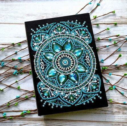 Allure - Gifts & Designs Diamond Painting Accessories Diamond Painting Notebook - Teal Mandala