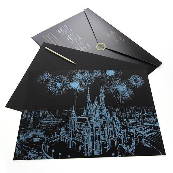 Allure - Gifts & Designs Scratch Paintings Disney Castle Scratch Painting Kit