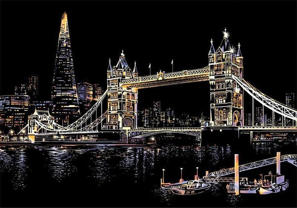 Allure - Gifts & Designs Scratch Paintings London Bridge Scratch Painting Kit