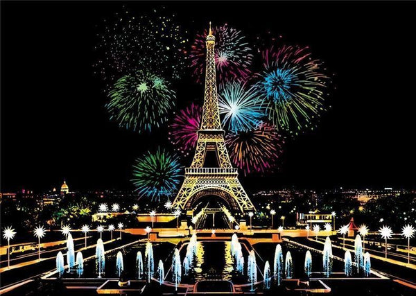Allure - Gifts & Designs Scratch Paintings Paris - Eiffel Tower Scratch Painting Kit