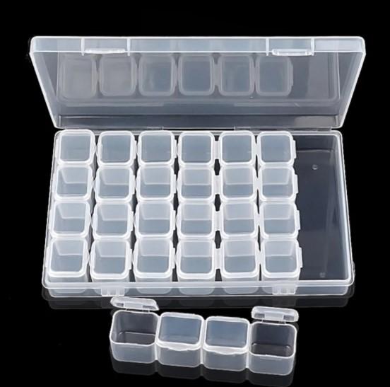Allure - Gifts & Designs Transparent Diamond Drill Storage Container - 28 Cell